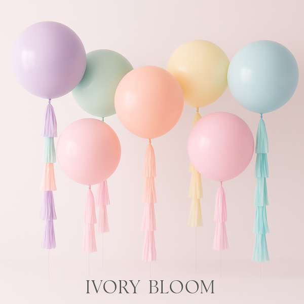 Latex XL Helium Ballon Met Tassels