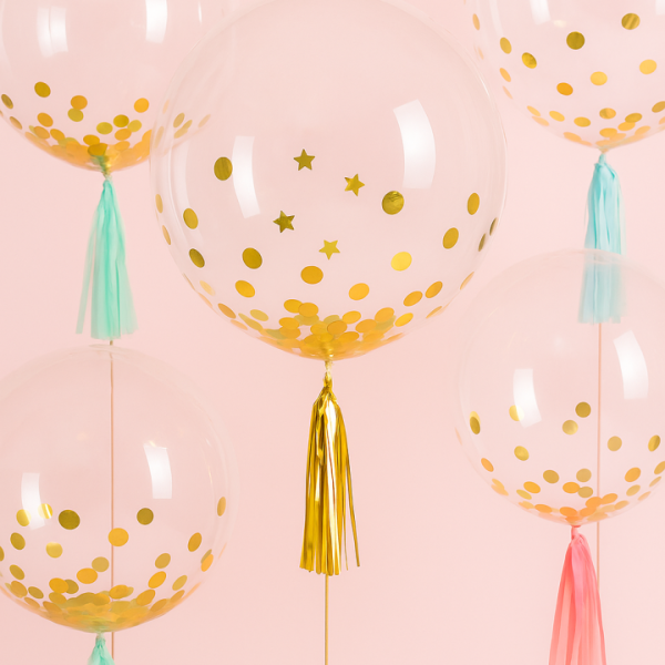 Transparante Bubbelballon met Confetti – Wielsbeke