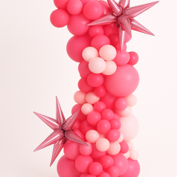 Organische Ballonpilaar Met Follieballonnen